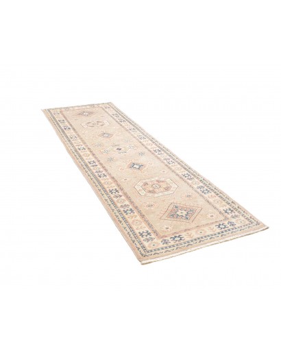 Tappeto Kazak Afghanistan bianco 87x284