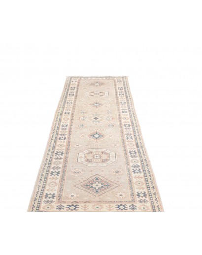 Tappeto Kazak Afghanistan bianco 87x284