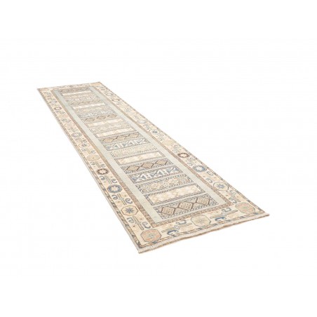 Tappeto Kazak Afghanistan bianco marrone 91x329