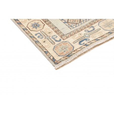 Tappeto Kazak Afghanistan bianco marrone 91x329