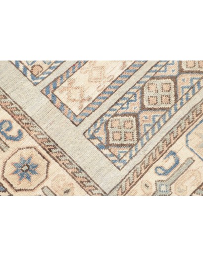 Tappeto Kazak Afghanistan bianco marrone 91x329