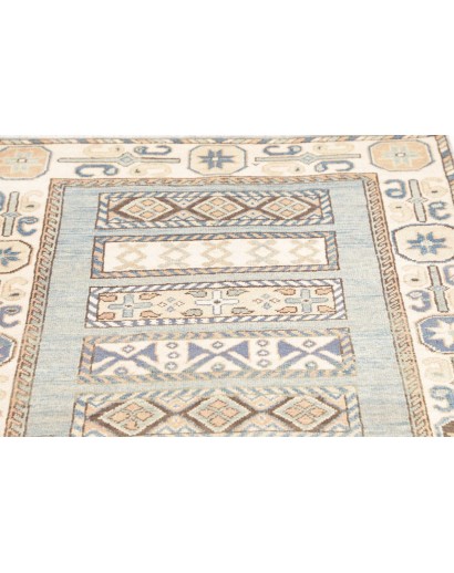 Tappeto Kazak Afghanistan bianco marrone 91x329