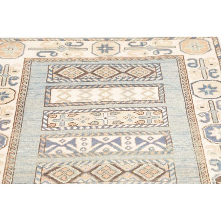 Tappeto Kazak Afghanistan bianco marrone 91x329