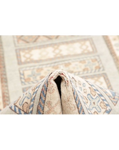 Tappeto Kazak Afghanistan bianco marrone 91x329