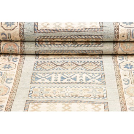 Tappeto Kazak Afghanistan bianco marrone 91x329