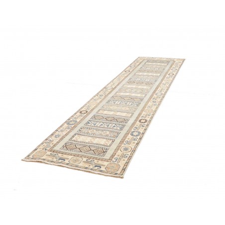 Tappeto Kazak Afghanistan bianco azzurro 88x328
