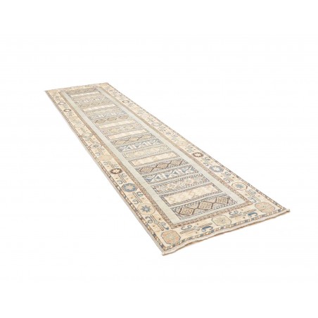 Tappeto Kazak Afghanistan bianco azzurro 88x328