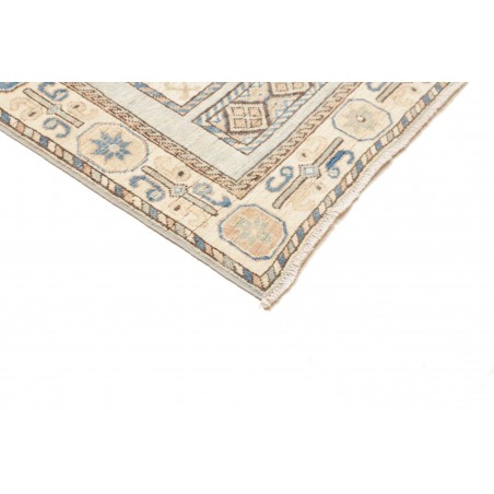 Tappeto Kazak Afghanistan bianco azzurro 88x328