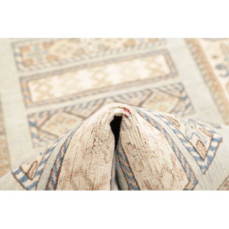 Tappeto Kazak Afghanistan bianco azzurro 88x328