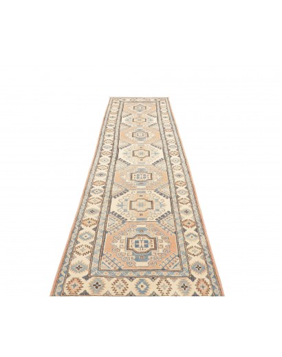Tappeto Kazak Afghanistan beige verde 77x304