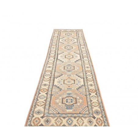 Tappeto Kazak Afghanistan beige verde 77x304