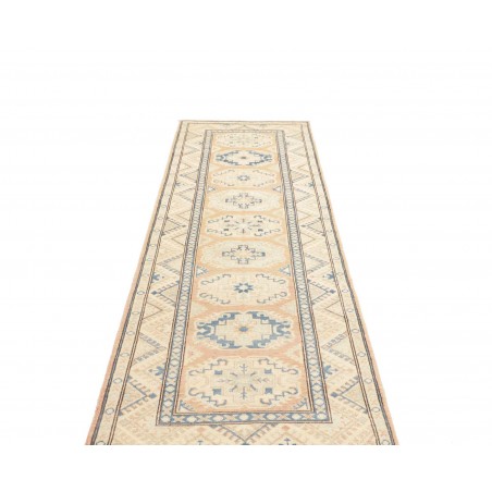 Tappeto Kazak Afghanistan bianco azzurro 85x285