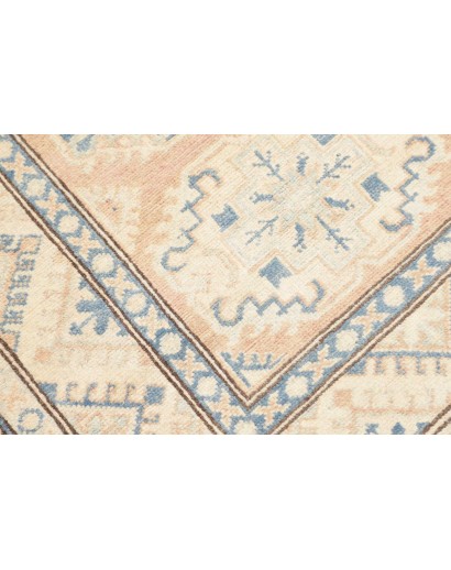 Tappeto Kazak Afghanistan bianco azzurro 85x285