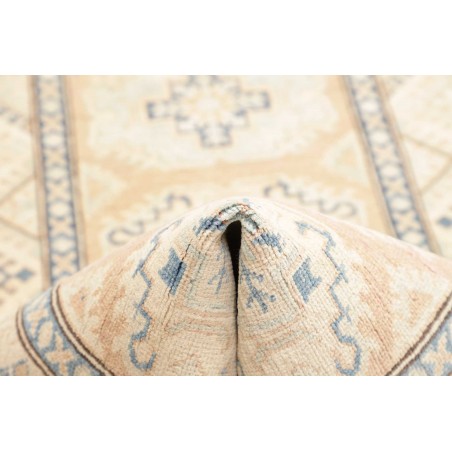 Tappeto Kazak Afghanistan bianco azzurro 85x285