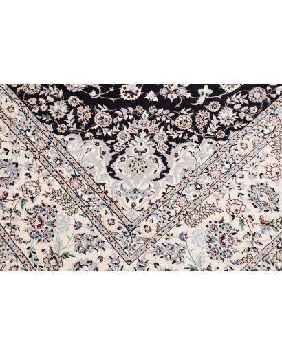 Tappeto Nain 6La Persia bianco blu 213x314