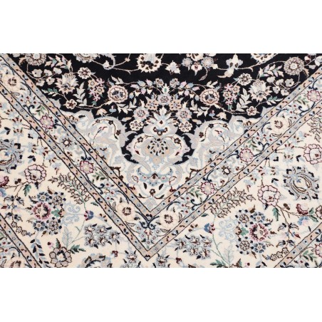 Tappeto Nain 6La Persia bianco blu 213x314