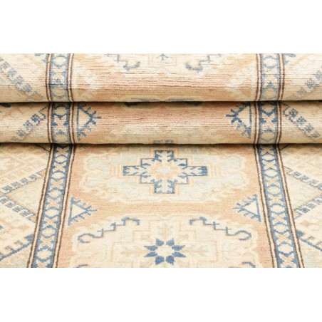 Tappeto Kazak Afghanistan bianco azzurro 85x285