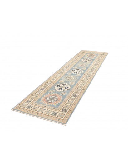 Tappeto Kazak Afghanistan beige azzurro 81x294