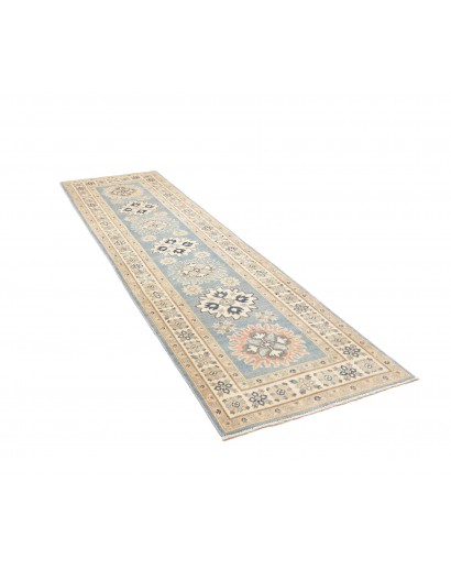 Tappeto Kazak Afghanistan beige azzurro 81x294