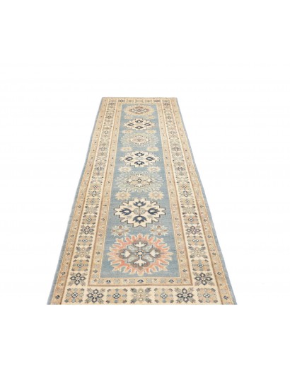 Tappeto Kazak Afghanistan beige azzurro 81x294