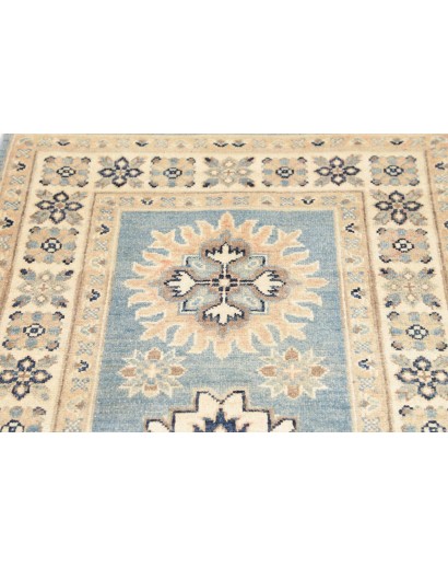 Tappeto Kazak Afghanistan beige azzurro 81x294