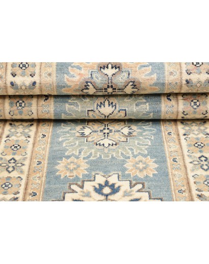 Tappeto Kazak Afghanistan beige azzurro 81x294