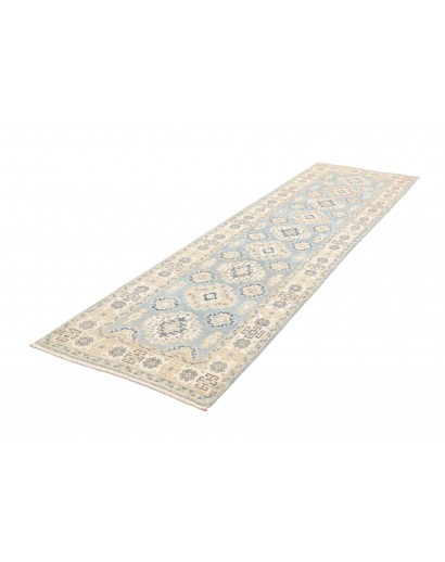 Tappeto Kazak Afghanistan bianco grigio 83x294