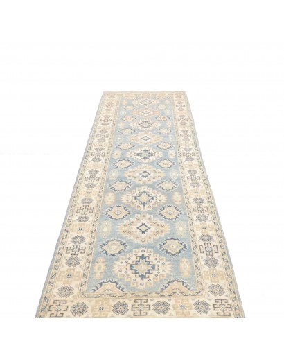 Tappeto Kazak Afghanistan bianco grigio 83x294