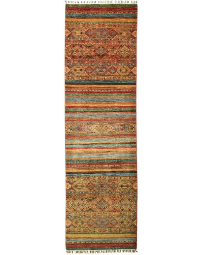 Tappeto Samarkand Pakistan marrone bianco 82x282