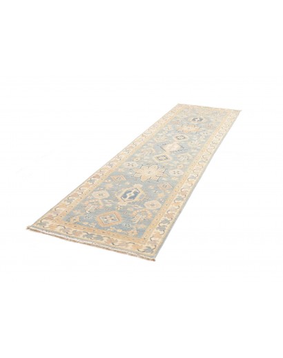 Tappeto Kazak Afghanistan bianco grigio 86x301