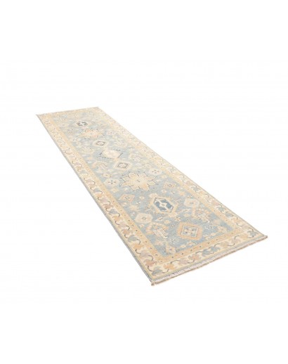 Tappeto Kazak Afghanistan bianco grigio 86x301