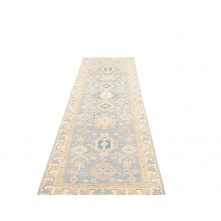 Tappeto Kazak Afghanistan bianco grigio 86x301