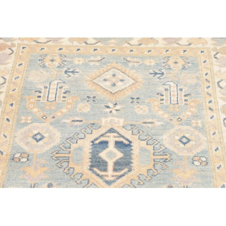 Tappeto Kazak Afghanistan bianco grigio 86x301