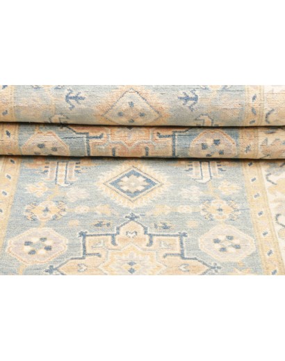 Tappeto Kazak Afghanistan bianco grigio 86x301