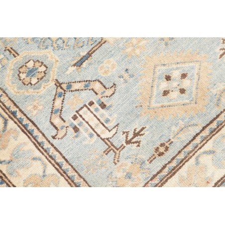 Tappeto Kazak Afghanistan bianco azzurro 82x284