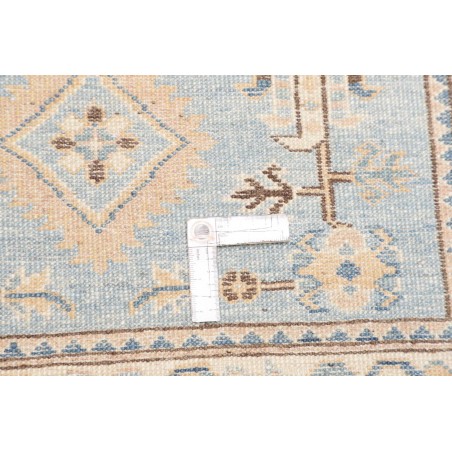 Tappeto Kazak Afghanistan bianco azzurro 82x284