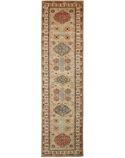Tappeto Kazak Fine Pakistan marrone grigio 78x302