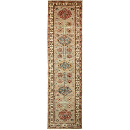 Tappeto Kazak Fine Pakistan marrone grigio 78x302