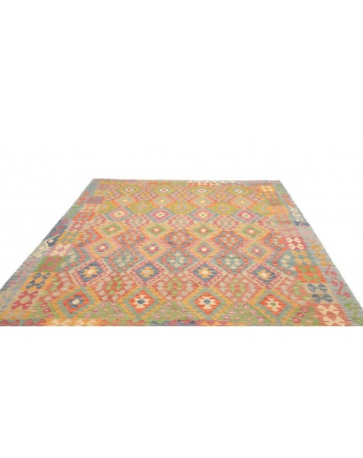 Tappeto Kilim Afghanistan marrone arancione 210x298