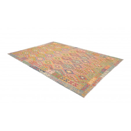 Tappeto Kilim Afghanistan marrone arancione 210x298