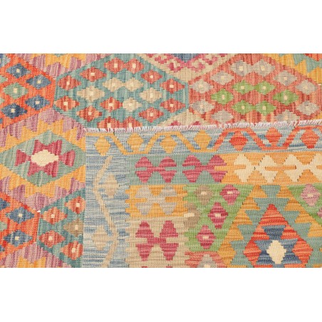 Tappeto Kilim Afghanistan marrone arancione 210x298