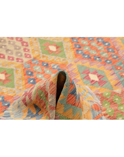 Tappeto Kilim Afghanistan marrone arancione 210x298