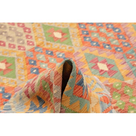 Tappeto Kilim Afghanistan marrone arancione 210x298