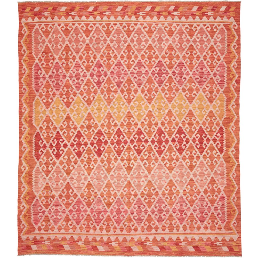 Tappeto Kilim Afghanistan arancione 260x293