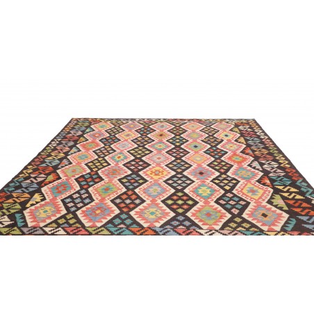 Tappeto Kilim Afghanistan marrone grigio 254x287