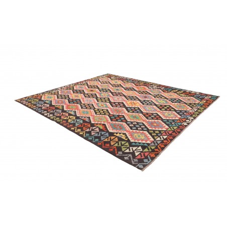 Tappeto Kilim Afghanistan marrone grigio 254x287