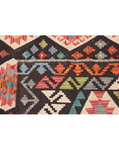 Tappeto Kilim Afghanistan marrone grigio 254x287