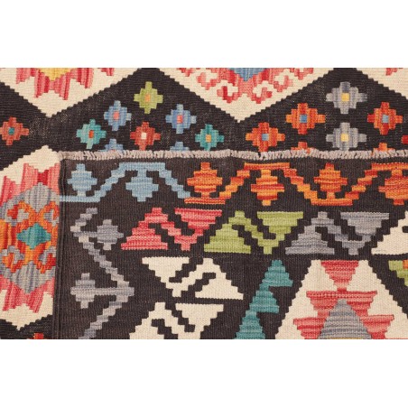 Tappeto Kilim Afghanistan marrone grigio 254x287