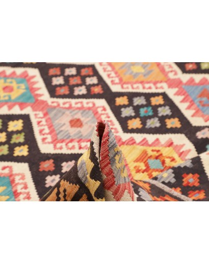 Tappeto Kilim Afghanistan marrone grigio 254x287