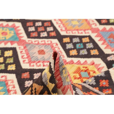 Tappeto Kilim Afghanistan marrone grigio 254x287